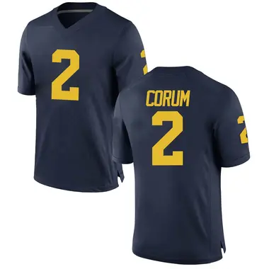 Men's Game Blake Corum Michigan Wolverines Brand Jordan Football College Jersey - Navy