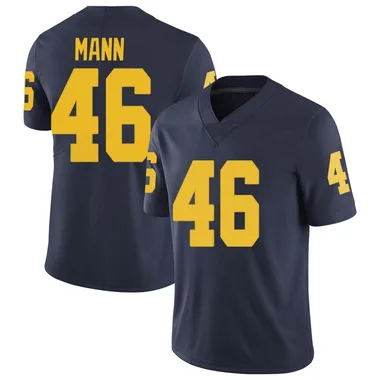 Men's Limited Brandon Mann Michigan Wolverines Brand Jordan Football College Jersey - Navy