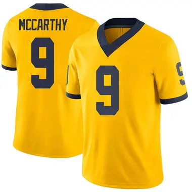 Men's Limited J.J. McCarthy Michigan Wolverines Brand Jordan Maize Football College Jersey