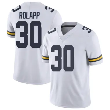 Men's Limited Will Rolapp Michigan Wolverines Brand Jordan Football College Jersey - White