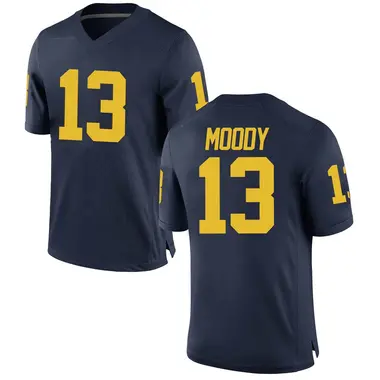 Men's Replica Jake Moody Michigan Wolverines Brand Jordan Football College Jersey - Navy