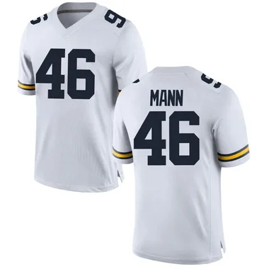 Youth Game Brandon Mann Michigan Wolverines Brand Jordan Football College Jersey - White