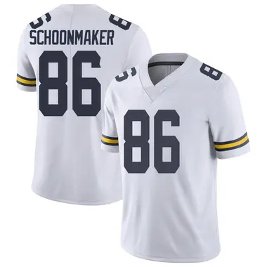 Youth Limited Luke Schoonmaker Michigan Wolverines Brand Jordan Football College Jersey - White