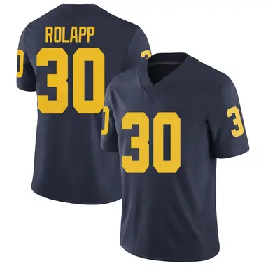 Youth Limited Will Rolapp Michigan Wolverines Brand Jordan Football College Jersey - Navy
